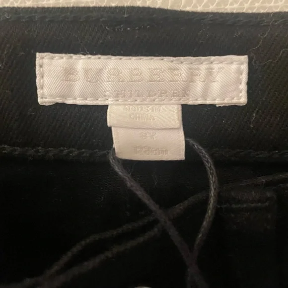 Black Burberry boys straight skinny jeans NWT size 8 Yr (98)